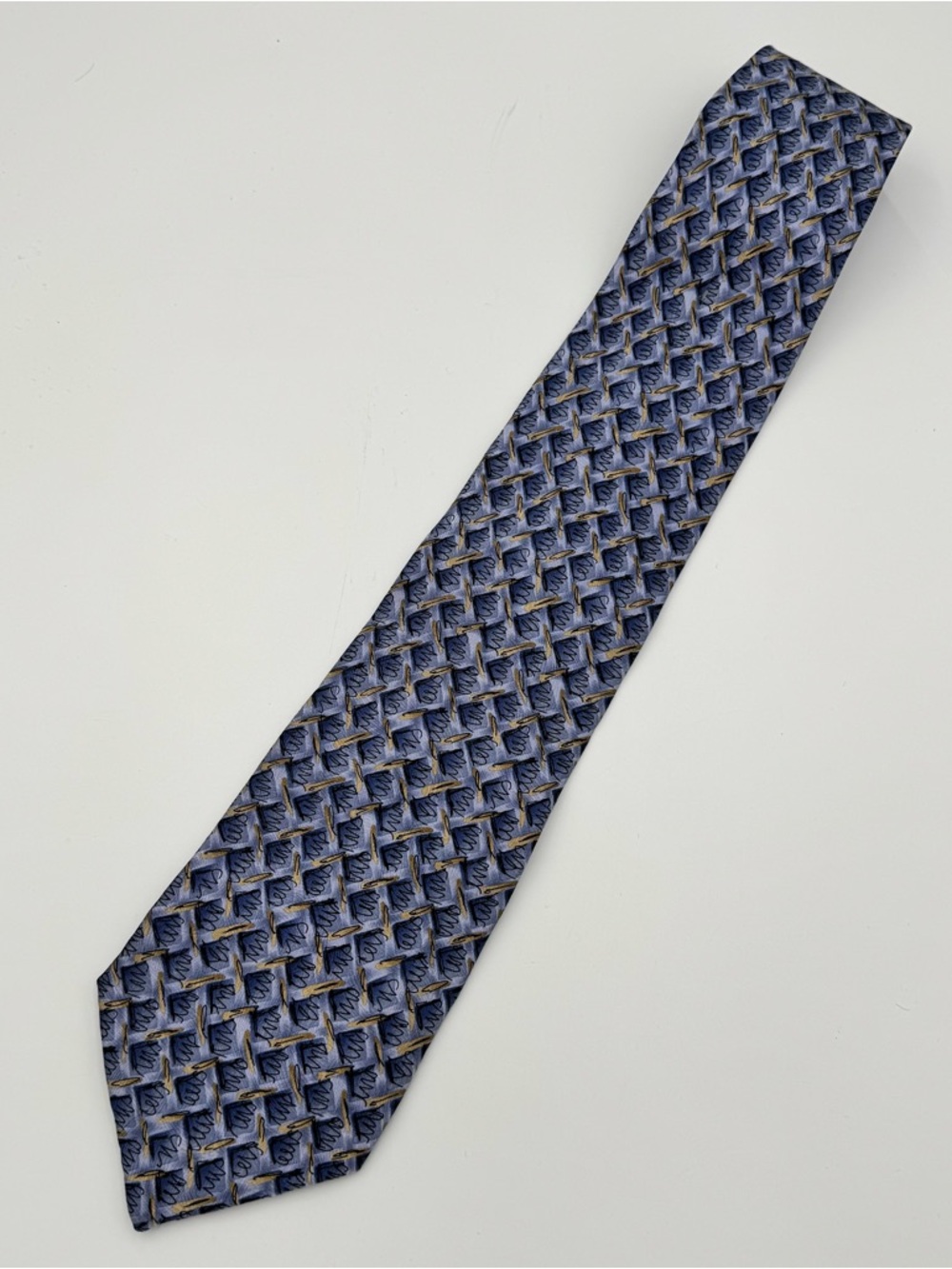 Jerry Garcia Moon Mountain Collection Twenty-Eight Blue Tie 100% Silk Vintage